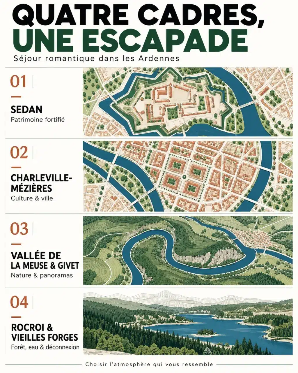 Love room Ardennes : les principales zones pour un séjour romantique entre ville, nature et patrimoine