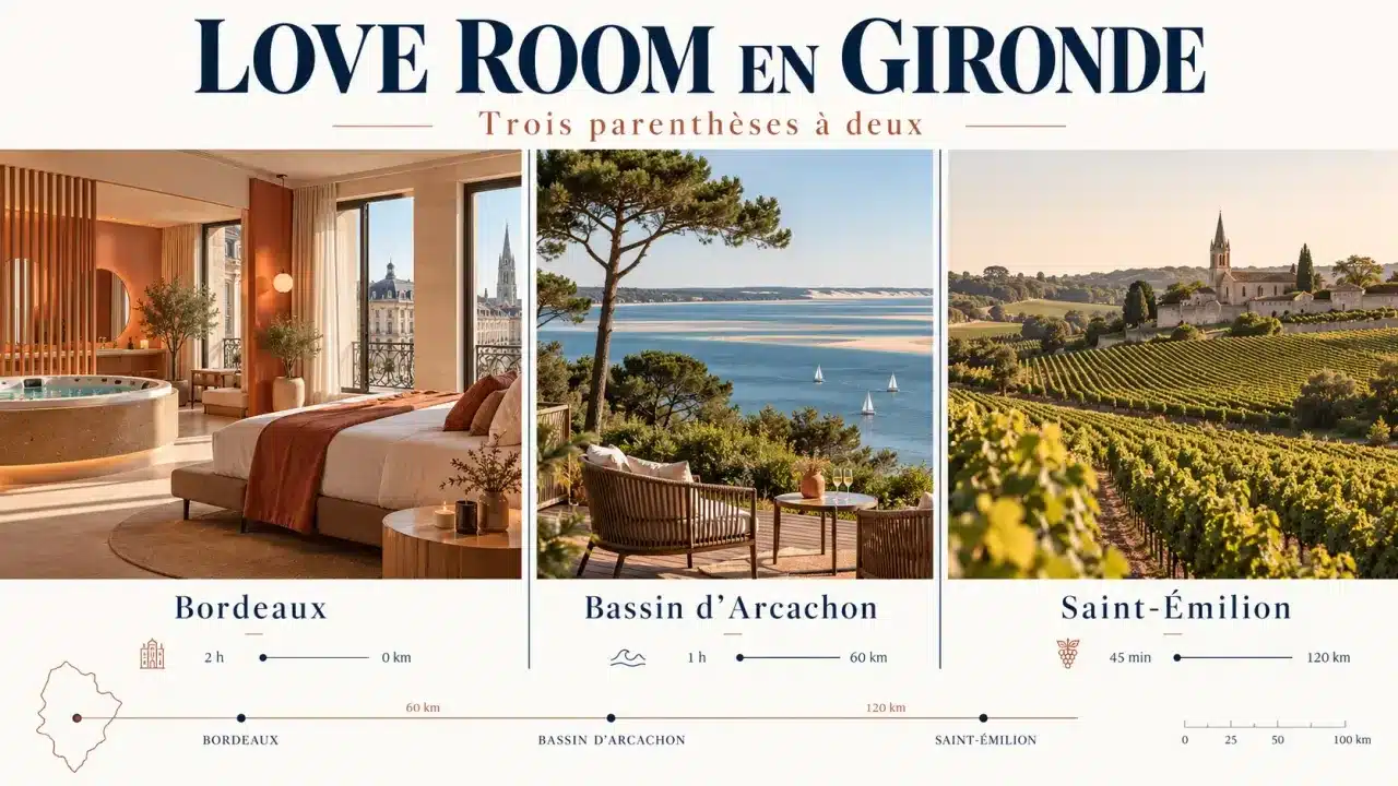 Love room en Gironde entre Bordeaux, le Bassin d’Arcachon et les vignobles